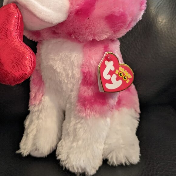 TY Beanie Boos Romeo the Pink Bulldog Plush NEW- medium - Picture 3 of 4